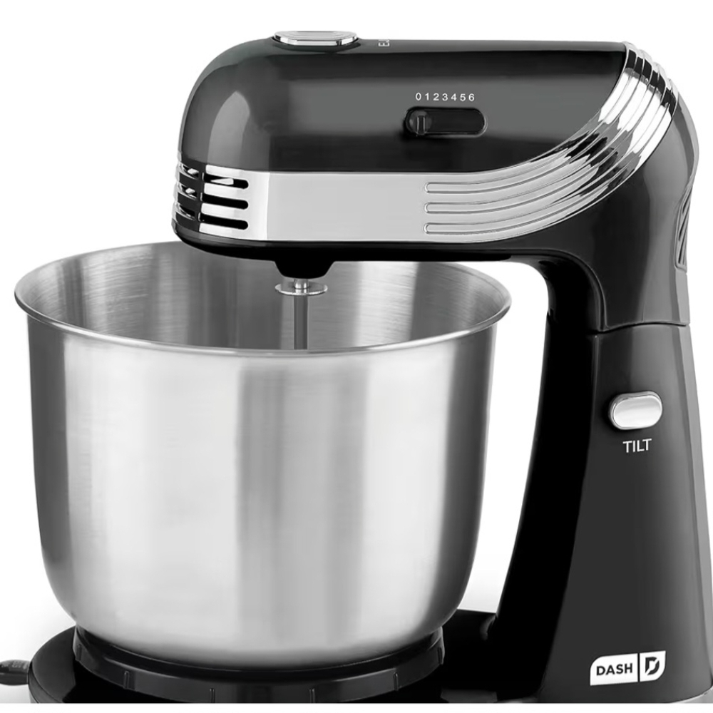 Dash Black and Silver Kitchen Mixer